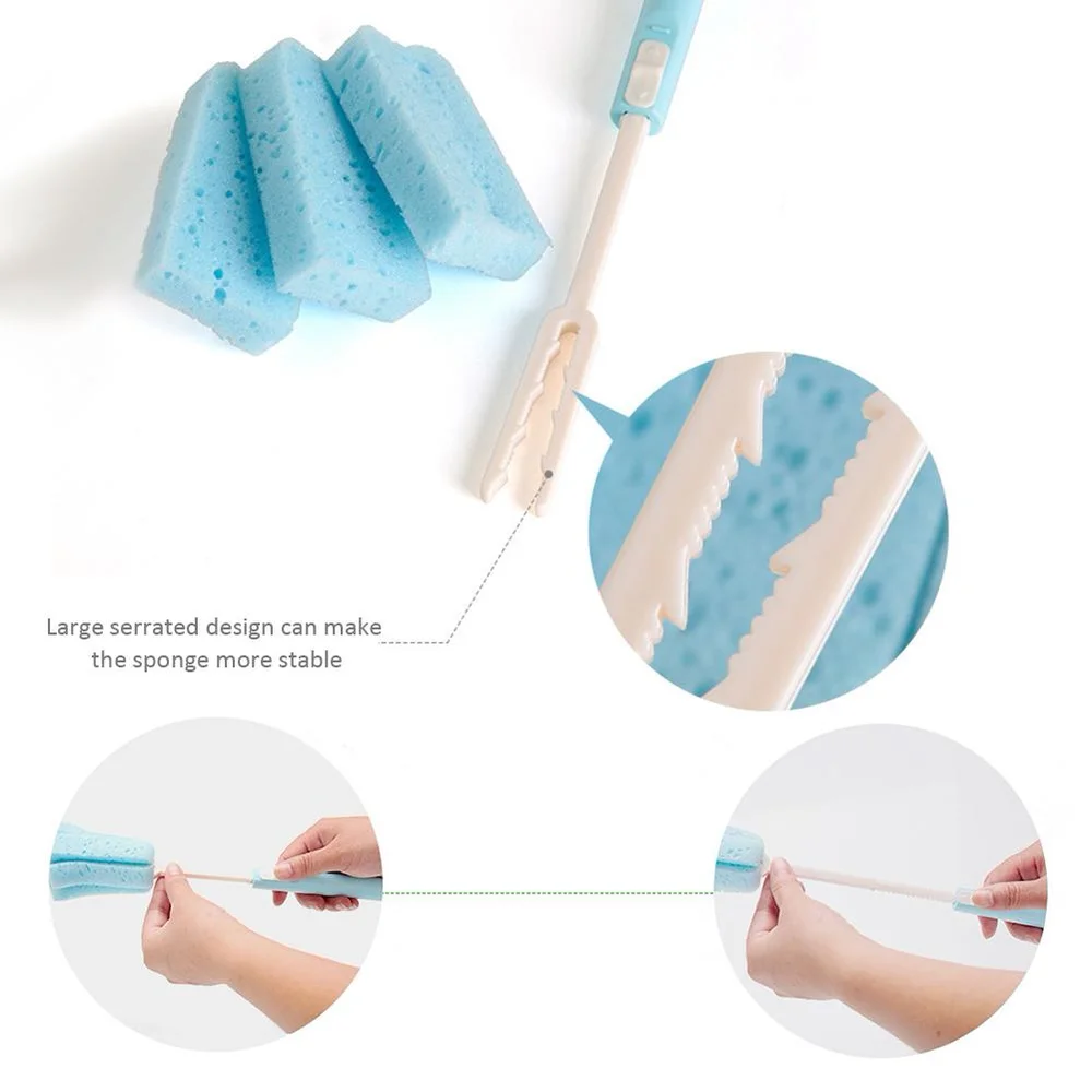 Телескопическая ручка щетка для бутылки губка пластиковая стеклянная чашка