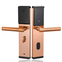 Red bronze Электронный цифровой дверной замок с кодом доступа Смарт 13,56 МГц карта клавиатура Passcord дверной замок 6 цифр комбинированный дверной замок - Цвет: Red bronze