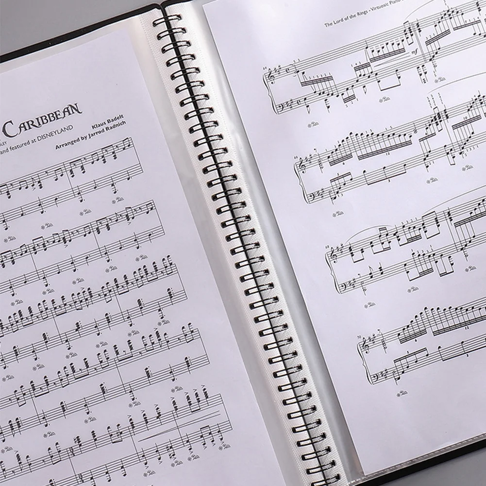 

20pages Paino Music Sheet Folder Study Home Documents Storage Beginners Multifunction Score Paper Students A4 File Holder Office