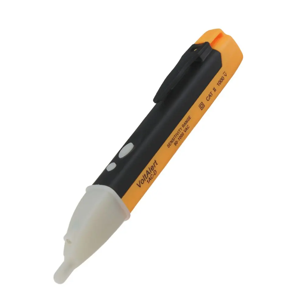 Yellow Портативный размер цифровой тестовый карандаш многофункциональный 90-1000 В тестовый er электрический детектор напряжения тестовая ручка для электрика - Color: Yellow