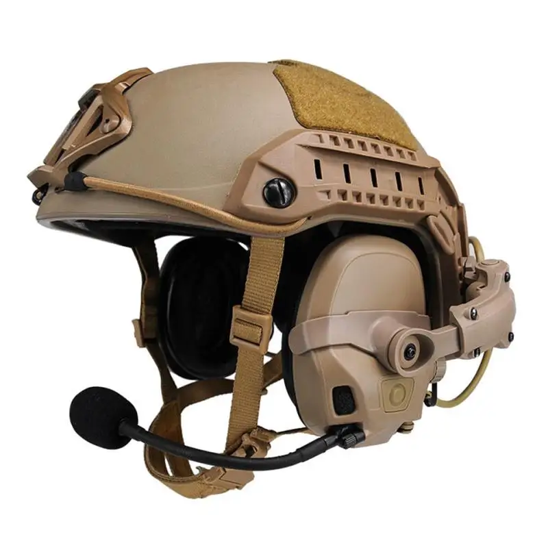 

FCS AMP HeadSet Tactical Headphone Head & Helmet-Mounted Pickup Noise Reduction Military Aviation Communication Headphone
