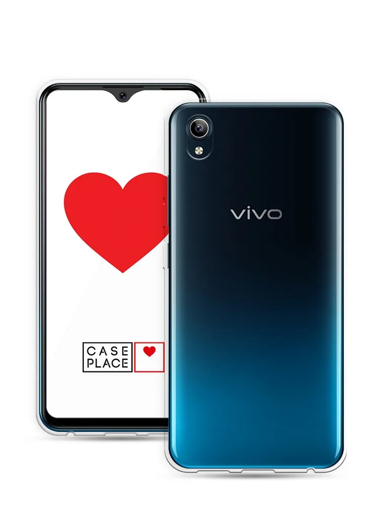 Силиконовый прозрачный чехол для Vivo Y91c накладка ТПУ бампер задняя крышка