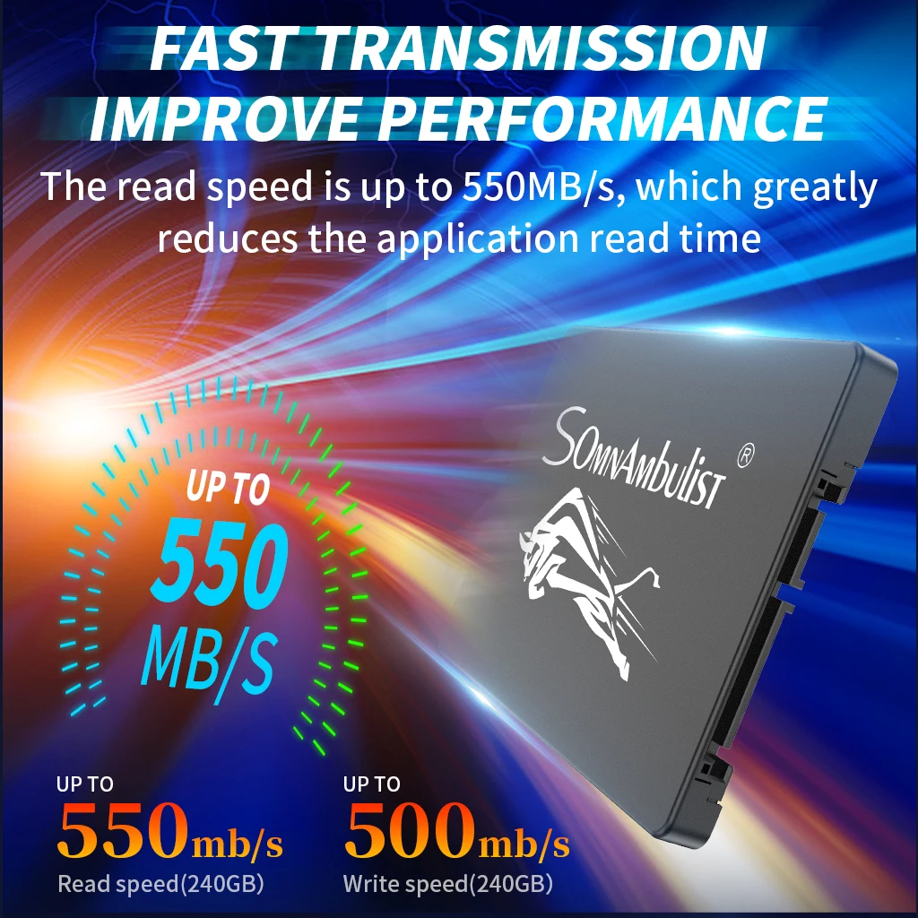 Твердотельный накопитель для ноутбука SSD твердотельный SATA3 120 ГБ 240 настольного