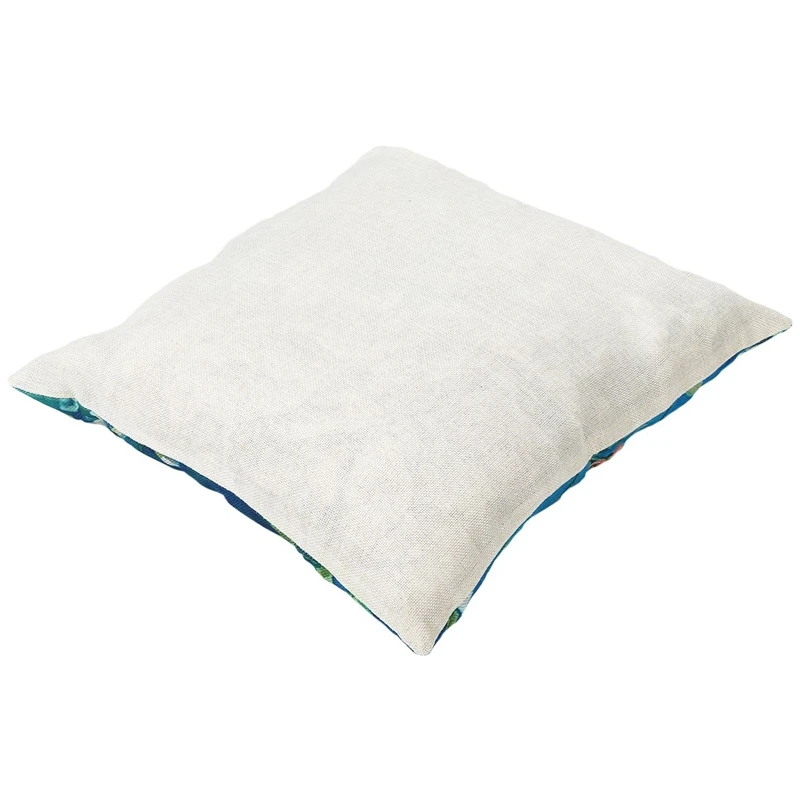 2 Pcs Car Sofa Cushions Pillowcase Cherry Blossom Branch Bird &amp Teal Hydrangea | Дом и сад