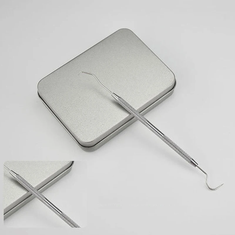 

1pcs Professional Ingrown Toe Nail Correction Cuticle Pusher Clean Manicure Tool Pedicure Foot Nail Care Hook Double Ended Side