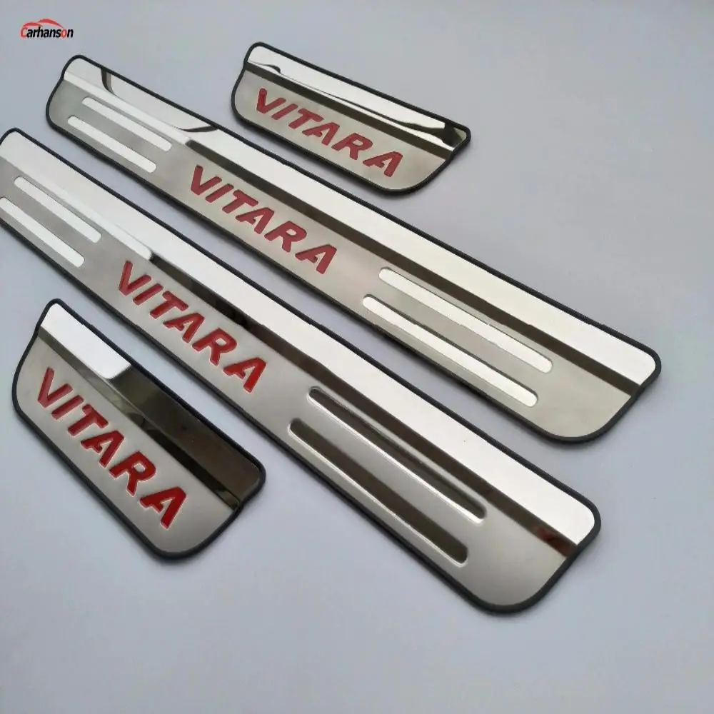 Для Suzuki Vitara автомобильные аксессуары наклейка порога Накладка из нержавеющей