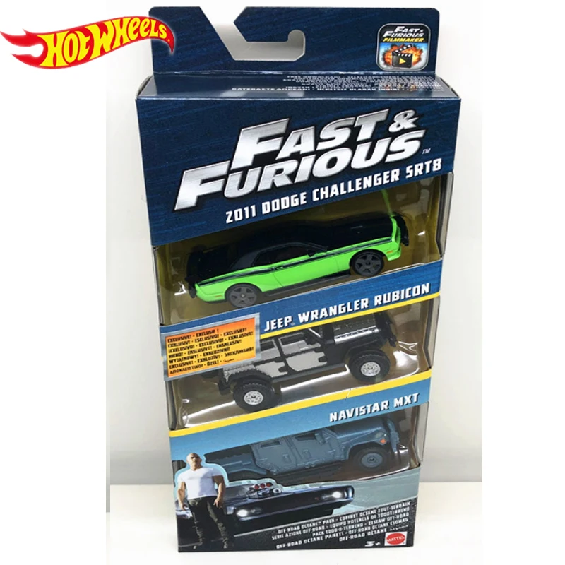 B pack set Оригинальные горячие колеса Форсаж серии 3 автомобилей Dodge зарядное устройство льготный пакет детские игрушки подарок на день рождения для мальчика FCG01 - Цвет: B pack set