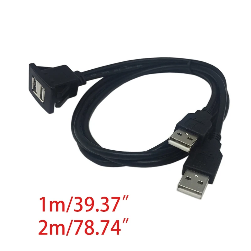 

Car Dashboard Flush Mount USB 2.0 Port Panel Extension Cable Strict Quality Standards Excellent Plastic Adapter drop ship