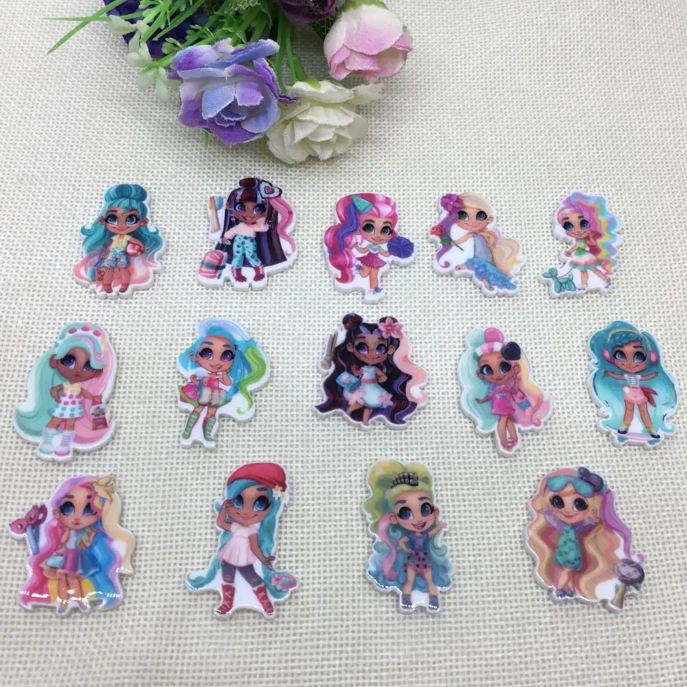 10 шт. кавайная мультяшная Новая фигурка из мультфильма поделки с плоской спинкой