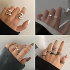 Винтажное модное металлическое кольцо для женщин, Готический стимпанк, геометрическое кольцо с бабочкой, вечерние ювелирные изделия, бижутерия, Femme 2021