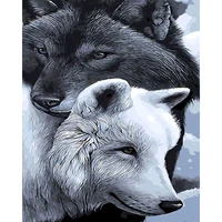 selilali wolf animal oil painting by numbers adults unique diy gift handpainted framed drawing on canvas home decor wall artwork