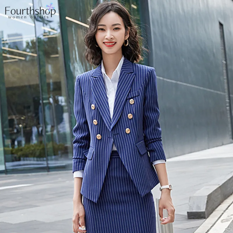 Женский деловой костюм из блейзера и штанов офисный комплект 2 предметов в
