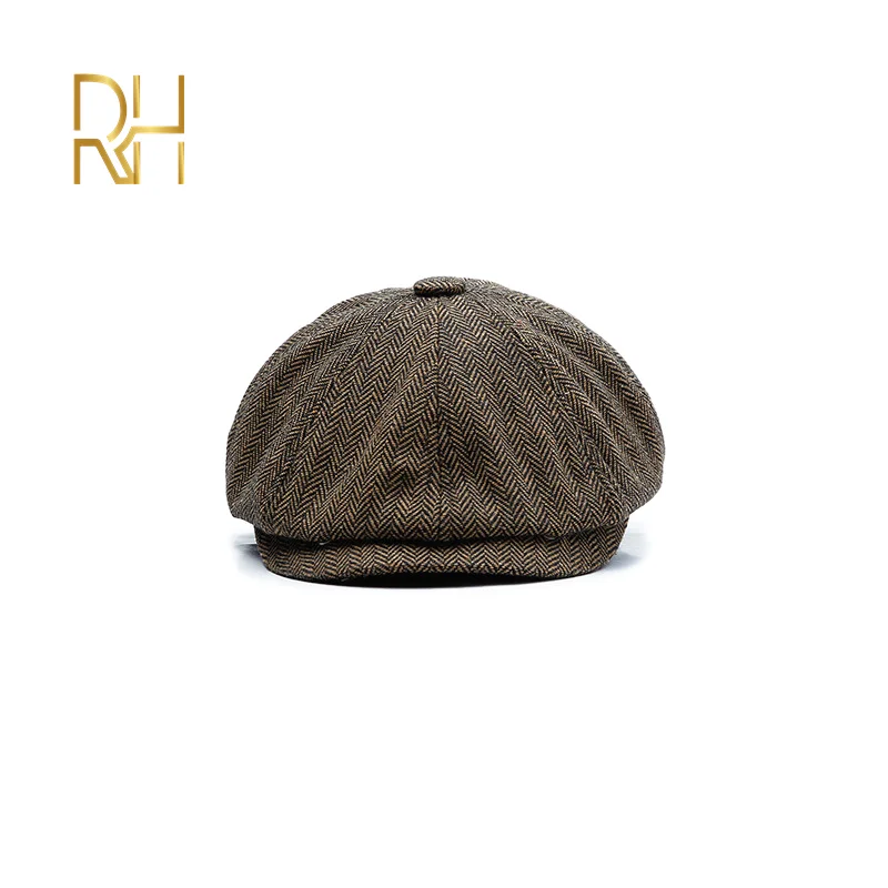 Мужской берет в елочку твидовый Гэтсби шляпа газетчика весна-осень плоский для