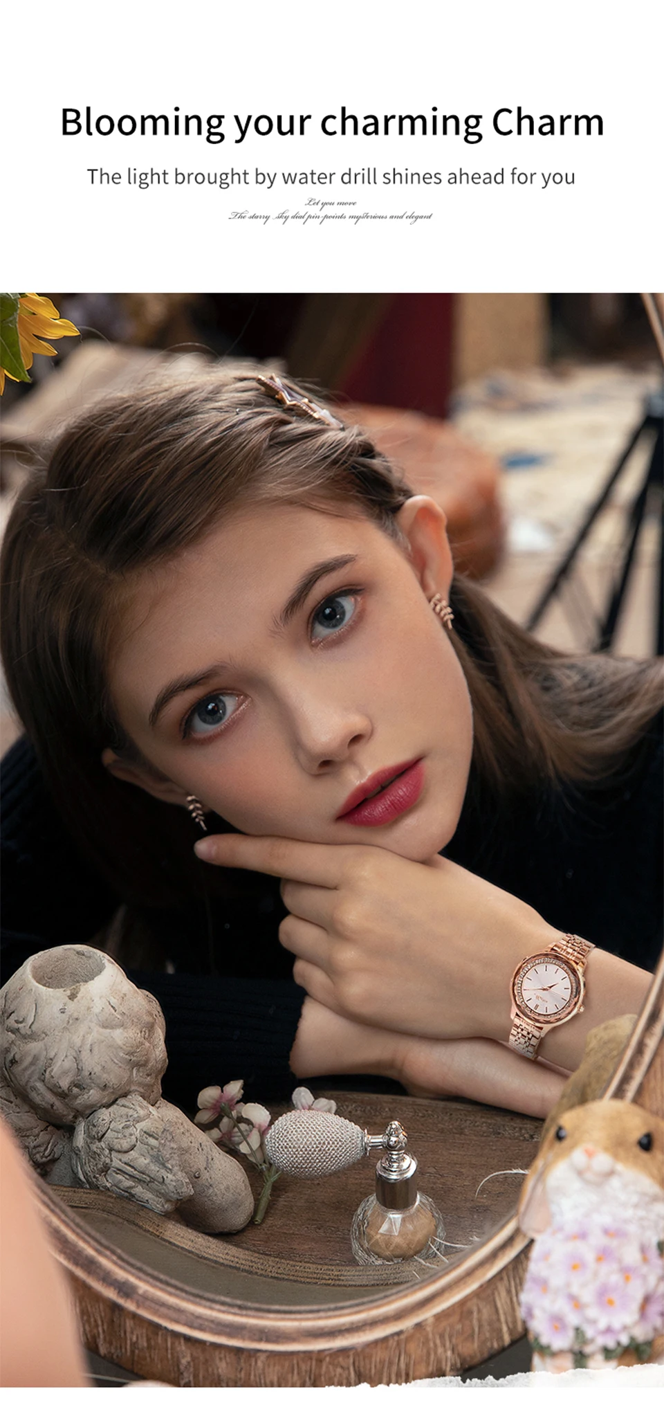 

NEKTOM 8023 Ladies Casual Fashion Watch Luxury Diamond Watch Classic Women Watch Wrist