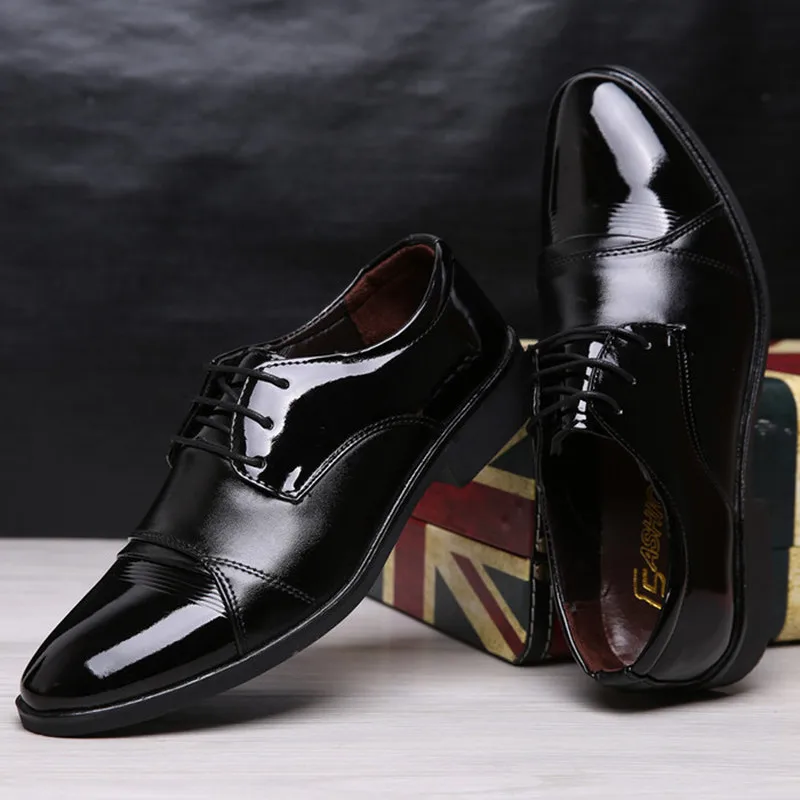 Роскошные кожаные туфли-оксфорды в деловом стиле Мужские дышащие туфли на