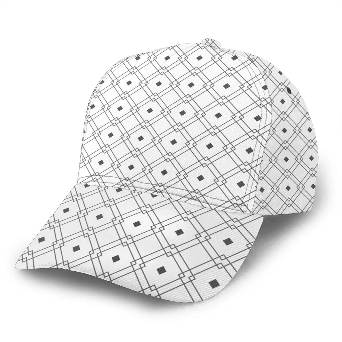 

2021 Summer New Unisex Outdoor Sport Sunscreen Baseball Hat Running Visor Cap Abstract Geometric Pattern