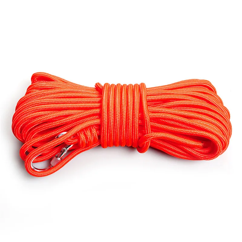 

6MM-8MM Outdoor Climbing Rope 10-30M High Strength Climbing Safety Rope Camping Hiking Rescue Rope Survival Tool with Hook