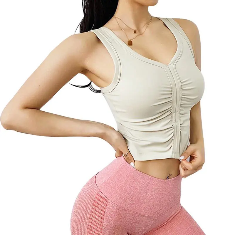 

WILK outer wear sports underwear women shockproof gathered yoga vest running sports fitness bra sexy comfortable underwear