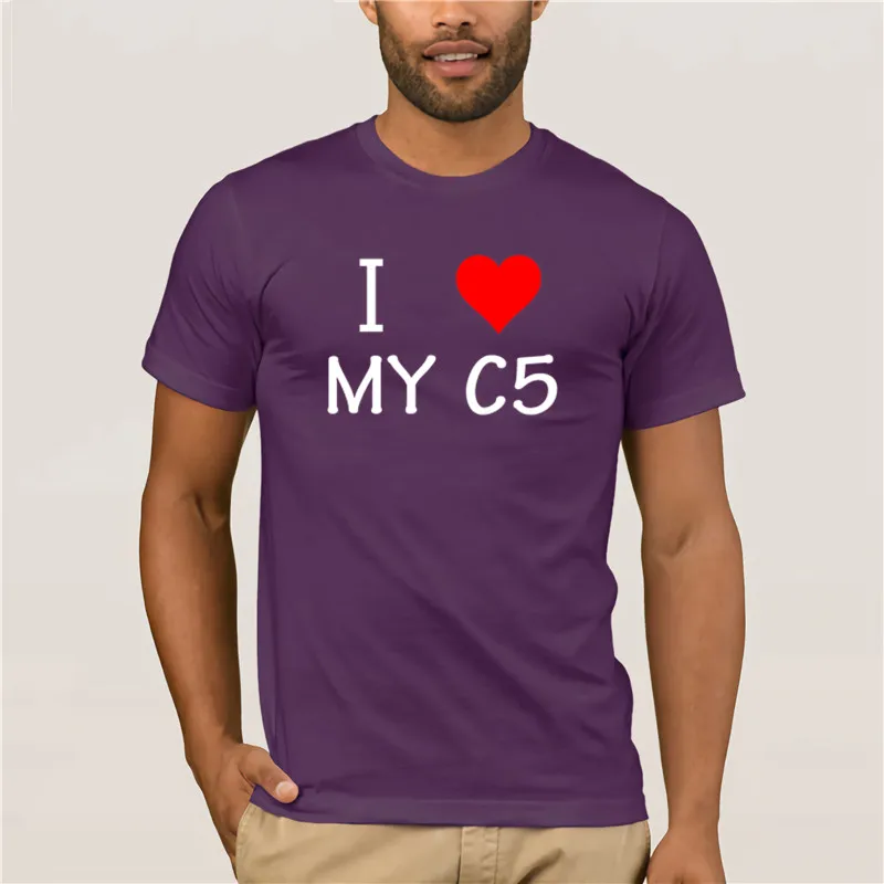 Повседневная мужская футболка из 100% хлопка с принтом I Love Heart My C5 Citroen Herren Da Мужская