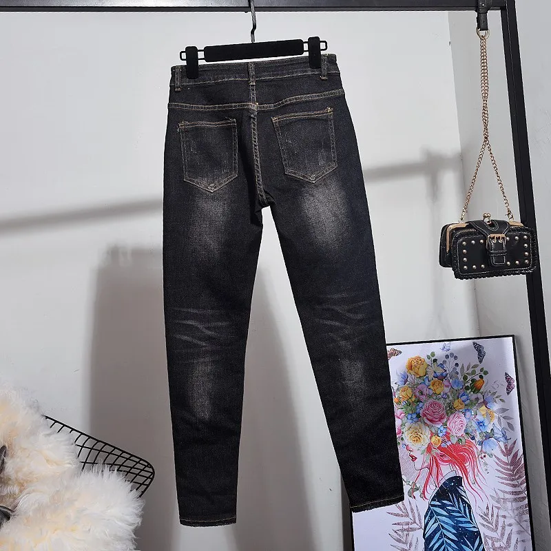 

High Street Women High Waist Stretchy Jeans Denim Jacket Two Piece Set New Embroidered Flares Tassels Punk Outfits Matching Sets