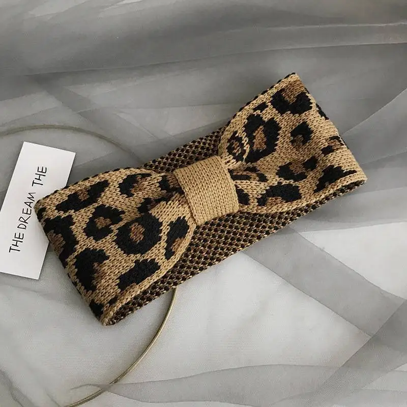 

Wide Headband Warmer Leopard Winter Women Hairband Hair Bands Wrap Turban