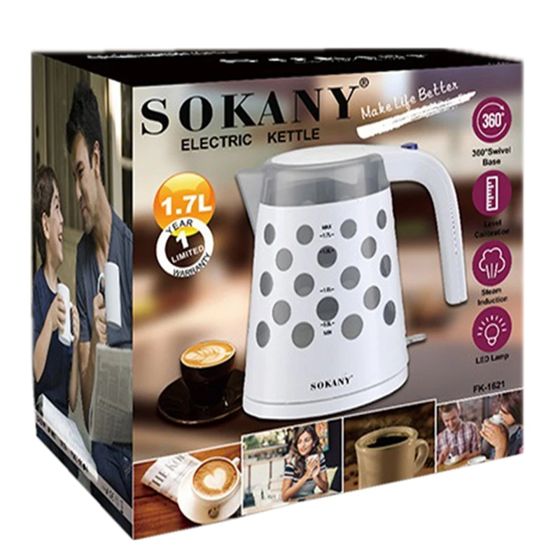 Электрический чайник с подогревом воды макс. 1 7 л 2 цвета | Бытовая техника