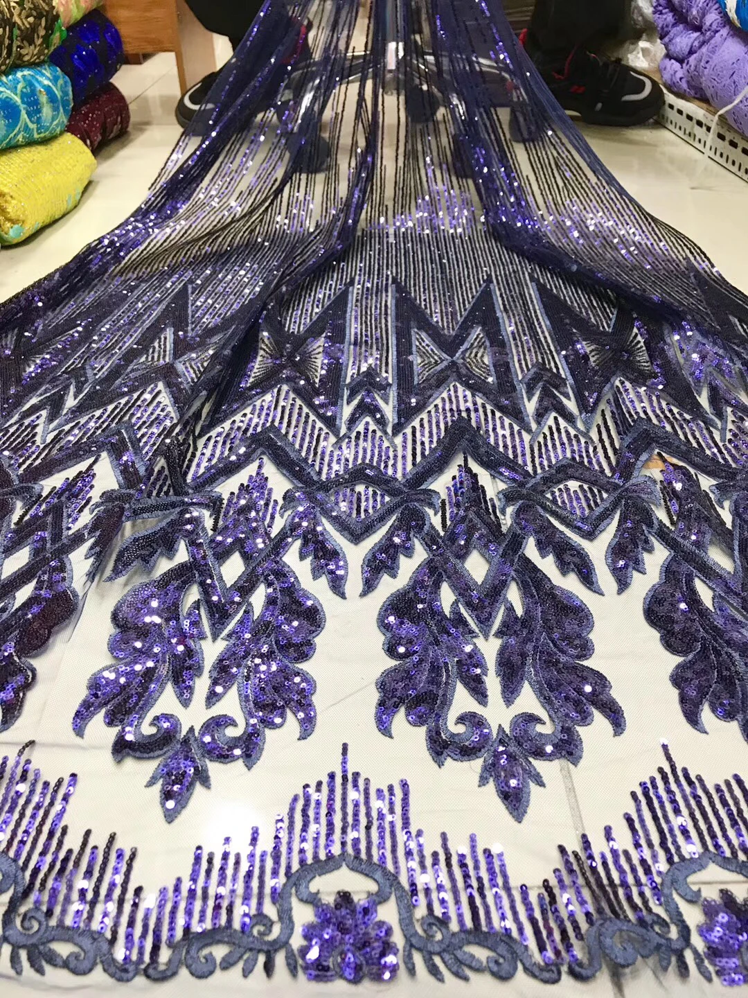 

Fashion French Soft Tulle Lace Fabric High Quality Sequins African Ghana Mesh Lace Fabric For Nigerian Wedding Party Dress