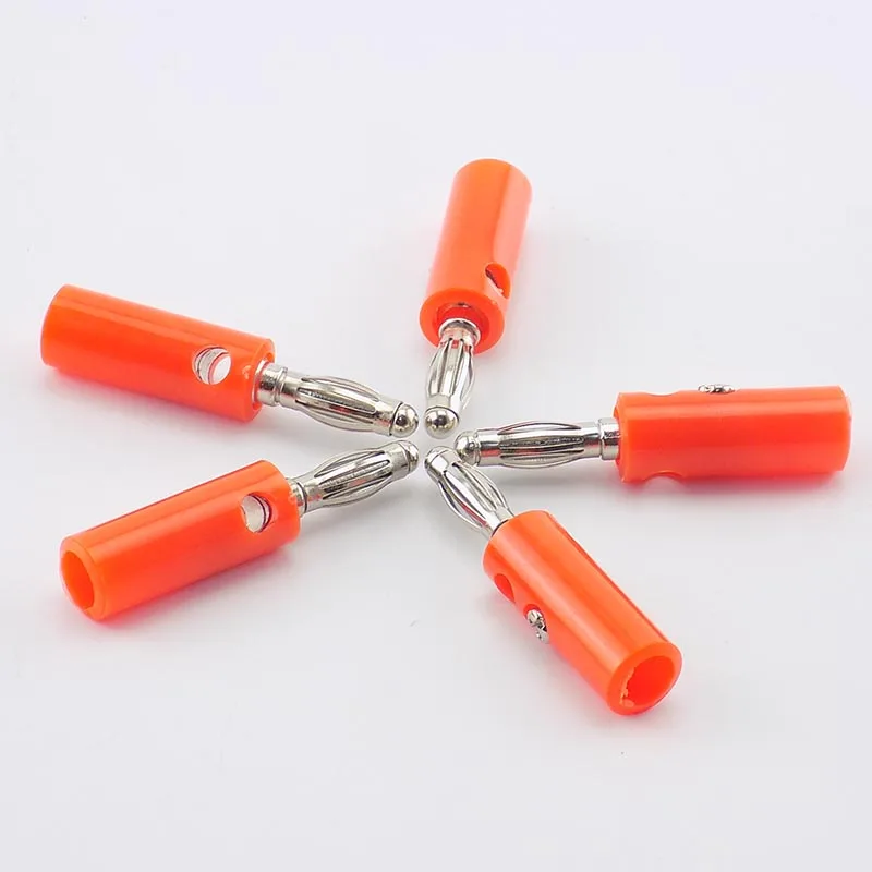 

4mm Banana Plate Plugs Connectors Red and Black Solderless For Audio Speaker Video Musical DIY Connector