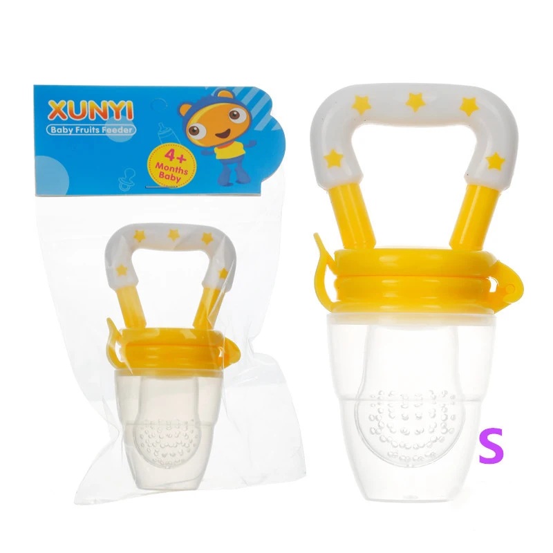 Light yellow S Свежие фрукты еда Дети Соска Кормление безопасное молоко кормушка детская соска бутылочки соска свежие фрукты Nibbler Безопасность Детские товары - Цвет: Light yellow S