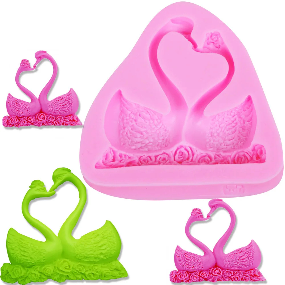 Swan-to-goose lover DIY baking tools silicone fondant cake decoration chocolate mold | Дом и сад