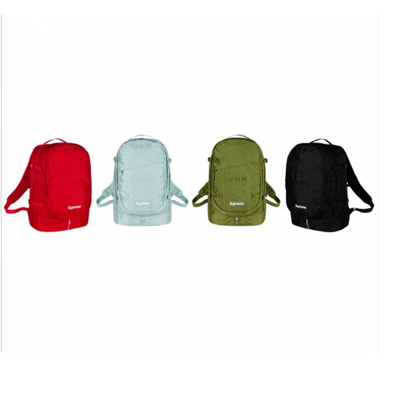 

21SS Supreme 46th Backpack Red Backpack Sports Travel College Wind School Bag