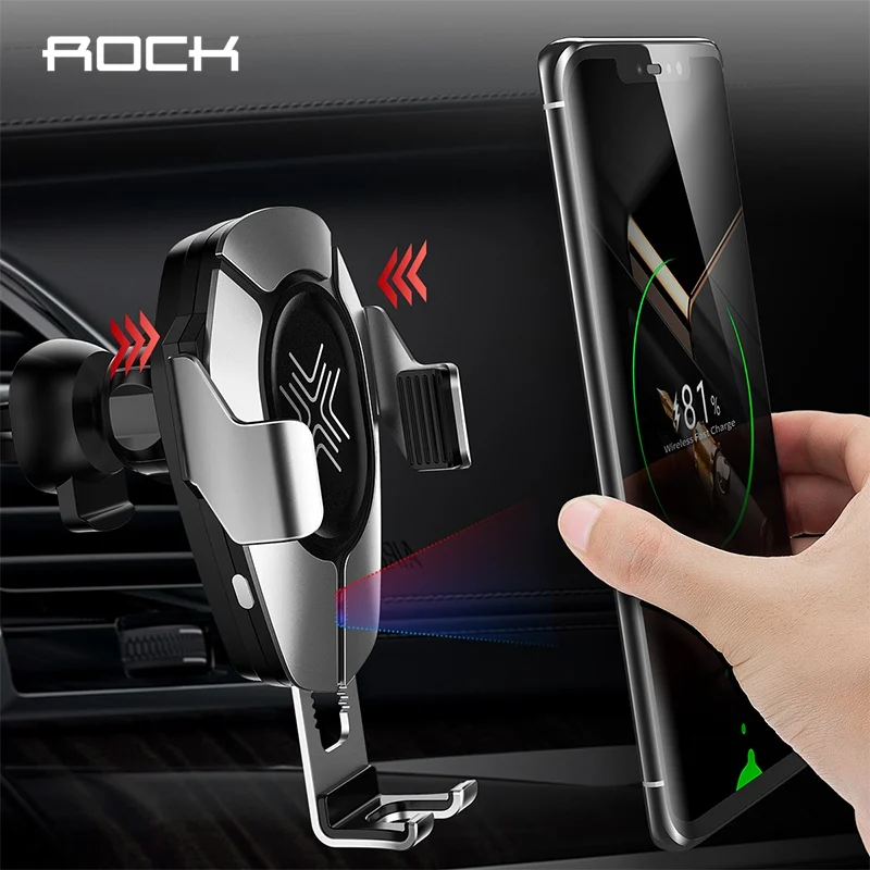 ROCK Qi Беспроводное Автомобильное зарядное устройство для iPhone samsung