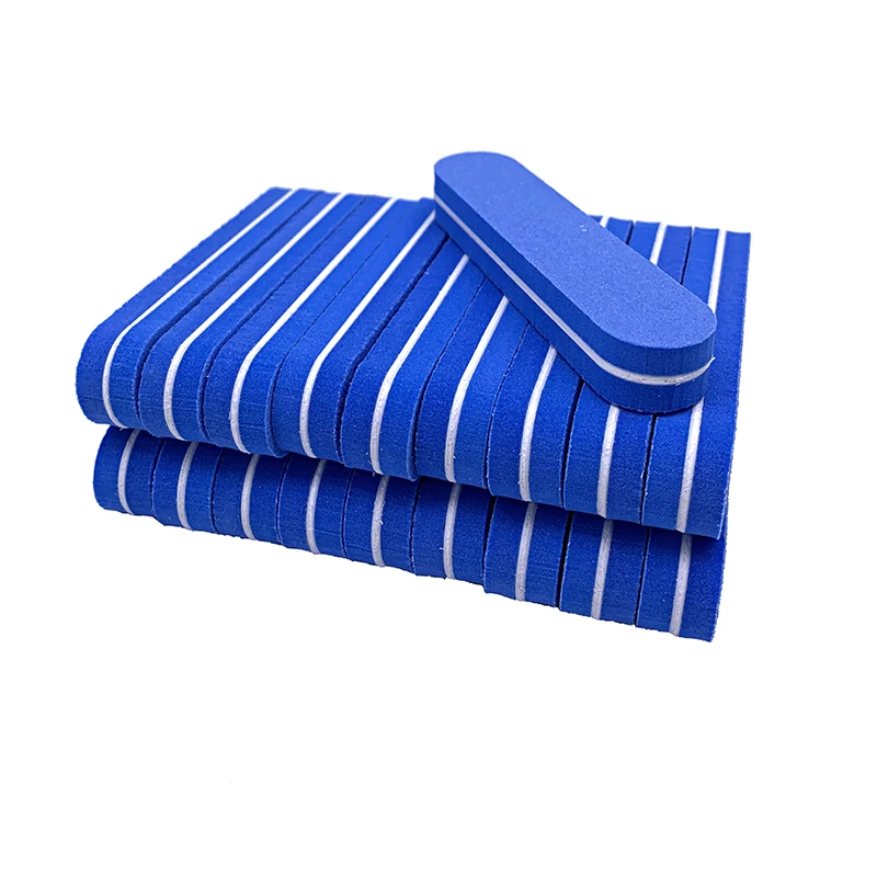 Blue 20 шт./лот красочная Губка для полировки ногтей блок двухсторонняя моющаяся шлифовальная Полировка Шлифовка мини пилки для ногтей маникюрные инструменты - Цвет: Blue