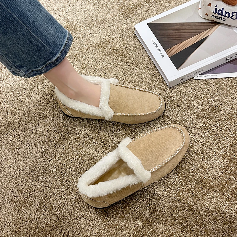

Shoes Woman Comfortable And Elegant Casual Female Sneakers Shallow Mouth Flats Autumn Round Toe Grandma Moccasin Dress Fall New