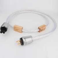 free shipping hifi audio reference power cord with gold plated eu version power plug connection without box
