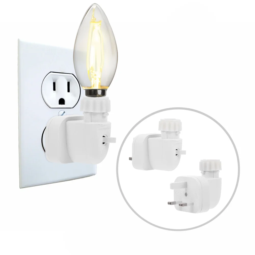 

2pcs E14 Lamp Sockets Adapter Salt Lamp Sockets Outlet (AU Plug)
