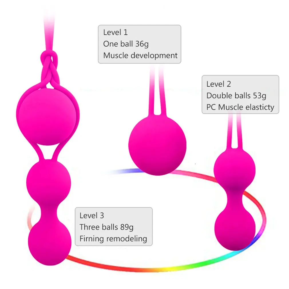 Безопасный силиконовый умный тренажер для укрепления мышц влагалища шарик
