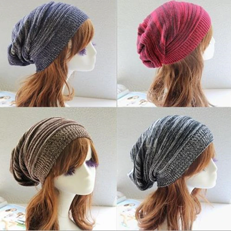 Зимняя женская шапка с помпоном для женщин и девочек двухцветная мелалеука