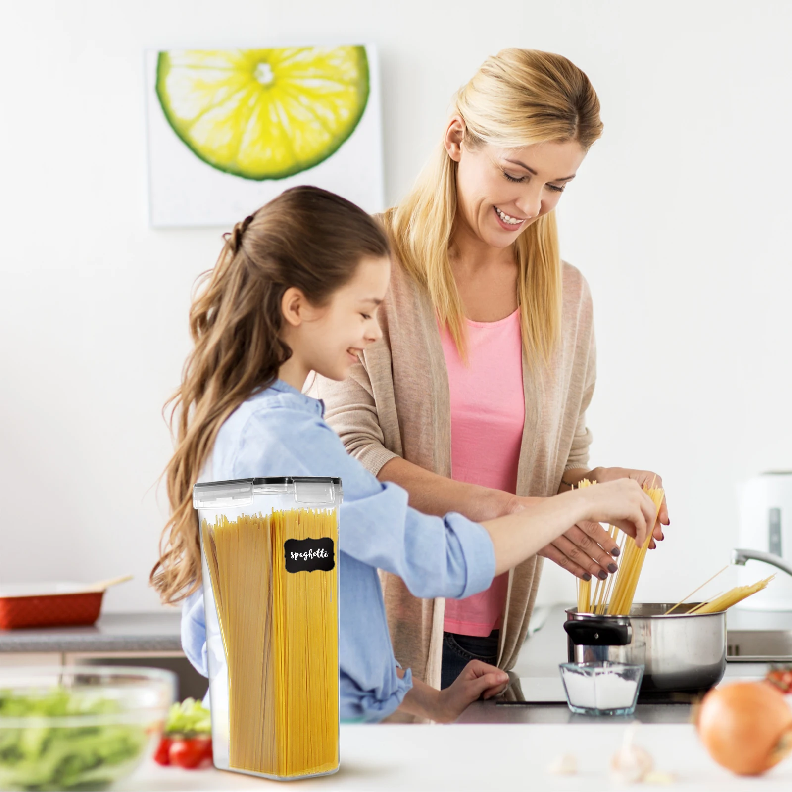 

4/8/10 Pieces Set Food Kitchen Storage Box Vacuum Lid Organizer Container Transparent Sealed Cans Plastic kitchen organizer