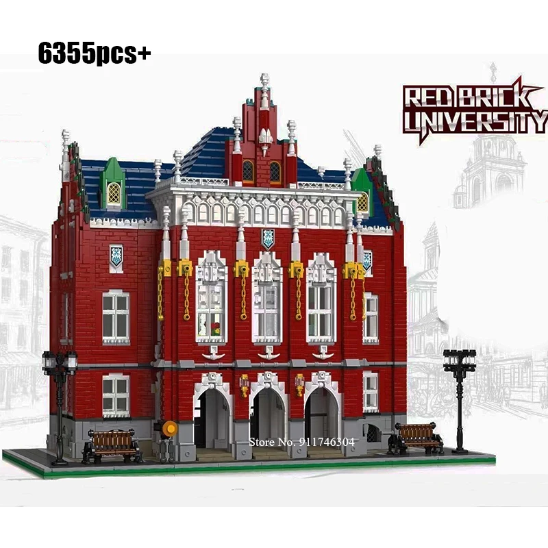 

JIESTAR креативный эксперт уличное почтовое отделение 89126 кубики Moc модульный дом строительные блоки модели игрушек квадратная почтовая служб...