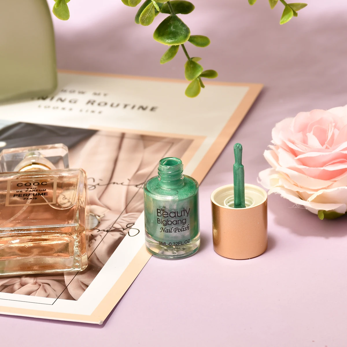 Beautybigbang 9 мл зеркальный эффект лак для ногтей металлический лак стойкий зеленый цвет Набор лаков для ногтей аксессуары для ногтей инструмент