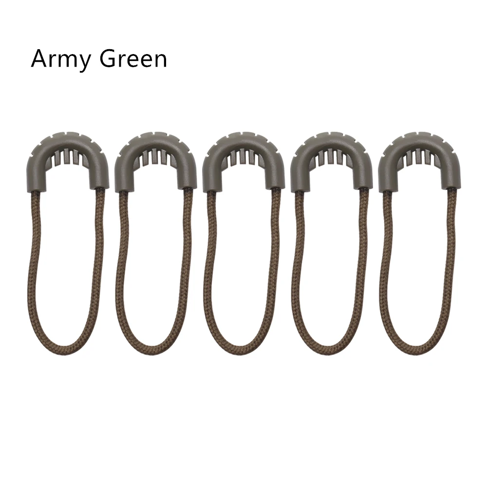 Style 3 - Army Green 10 шт. аксессуары для сумок, Съемник на молнии, подходит для веревочной бирки, фиксатор на молнии, сменный зажим, сломанная Пряжка, дорожная сумка, чемодан, палатка - Цвет: Style 3 - Army Green