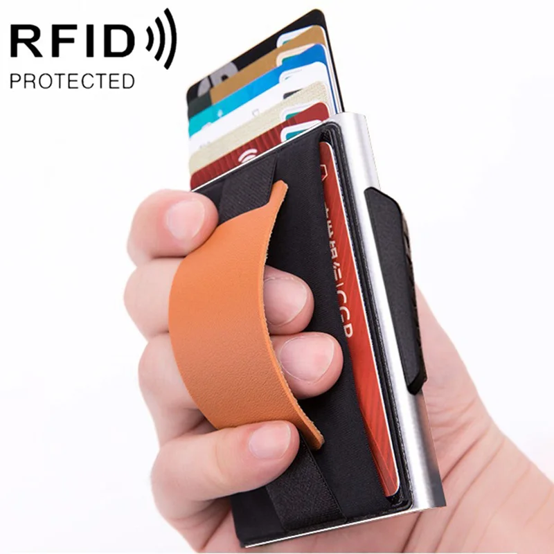 Умный кошелек с RFID защитой держатель для кредитных карт металлические тонкие