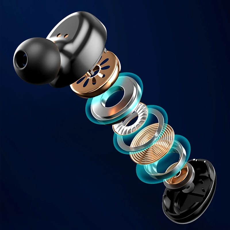 

TWS Wireless Bluetooth 5.1 Headphones Waterproof LED Display Video Game Sports Headphones Stereo Bass HIFI With Microphone