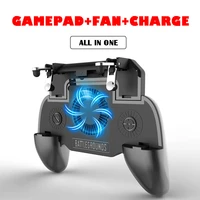 four finger game controller with cooling fan for ios android phone six finger operating game joystick gamepad power bank