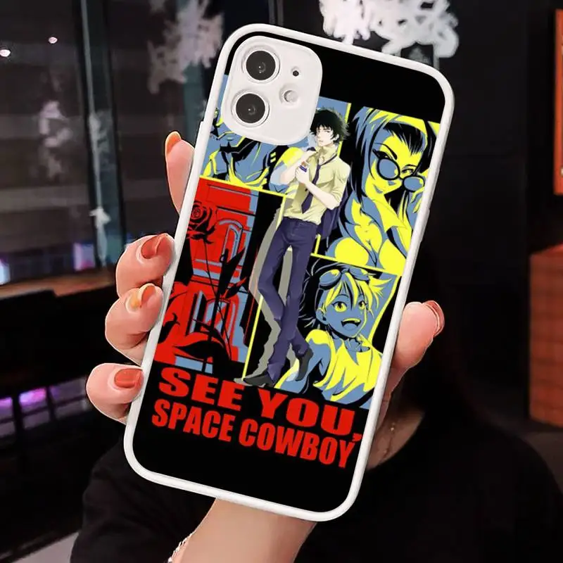 

Space Cowboy Bebop Phone Case Matte Transparent for iPhone 7 8 11 12 s mini pro X XS XR MAX Plus cover funda