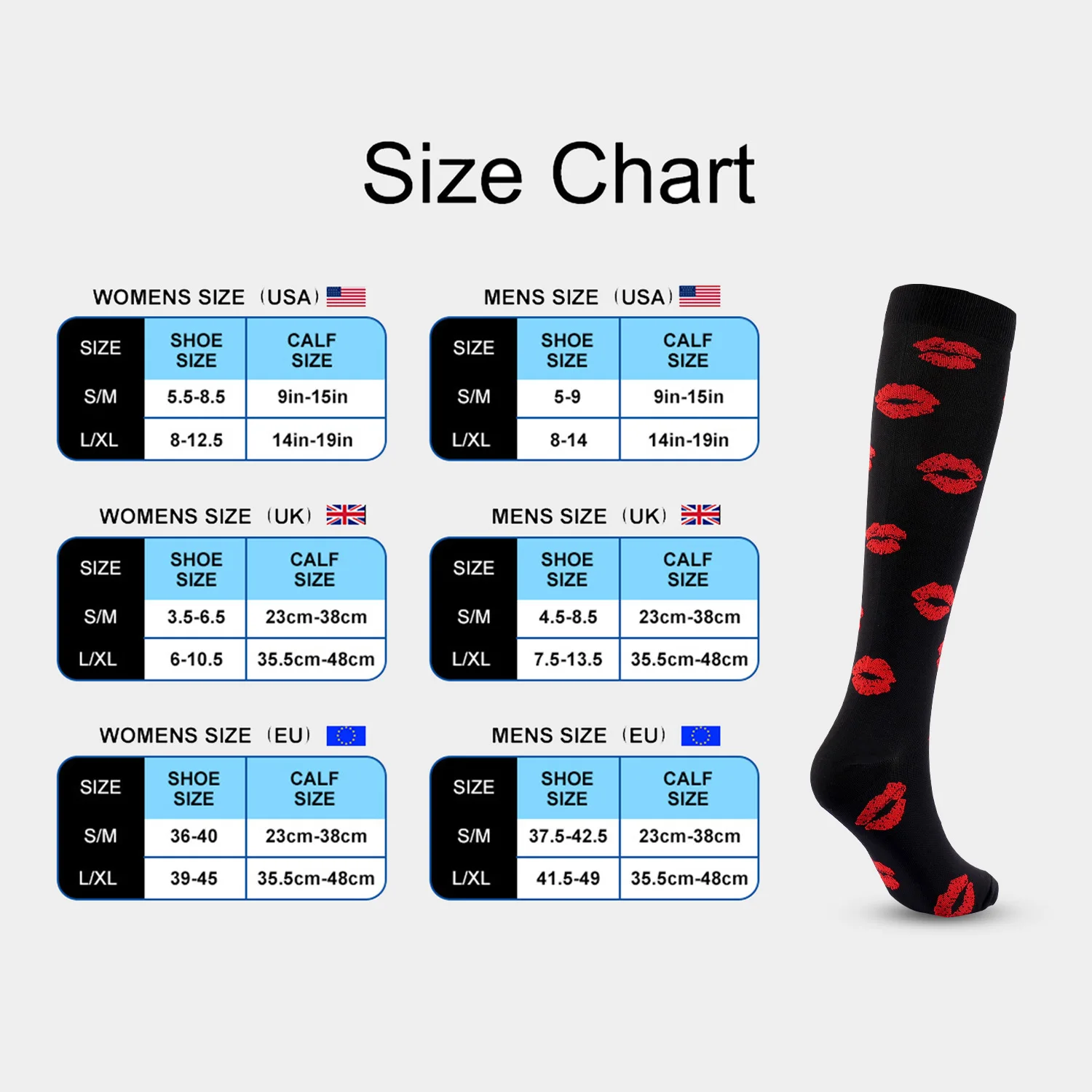 Sports Elastic Compression Socks 6 PAIRS Compression Socks Pressure Socks Factory Cycling Socks Knee High Socks