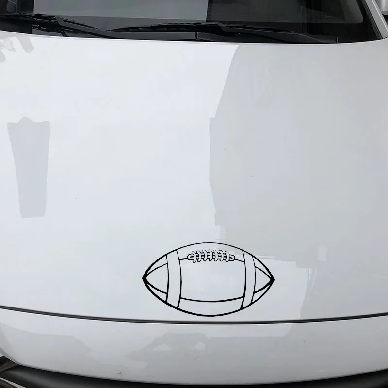 YJZT 17X9 4 см регби мяч индивидуальный Декор автомобиля Наклейка аксессуары C25-0393