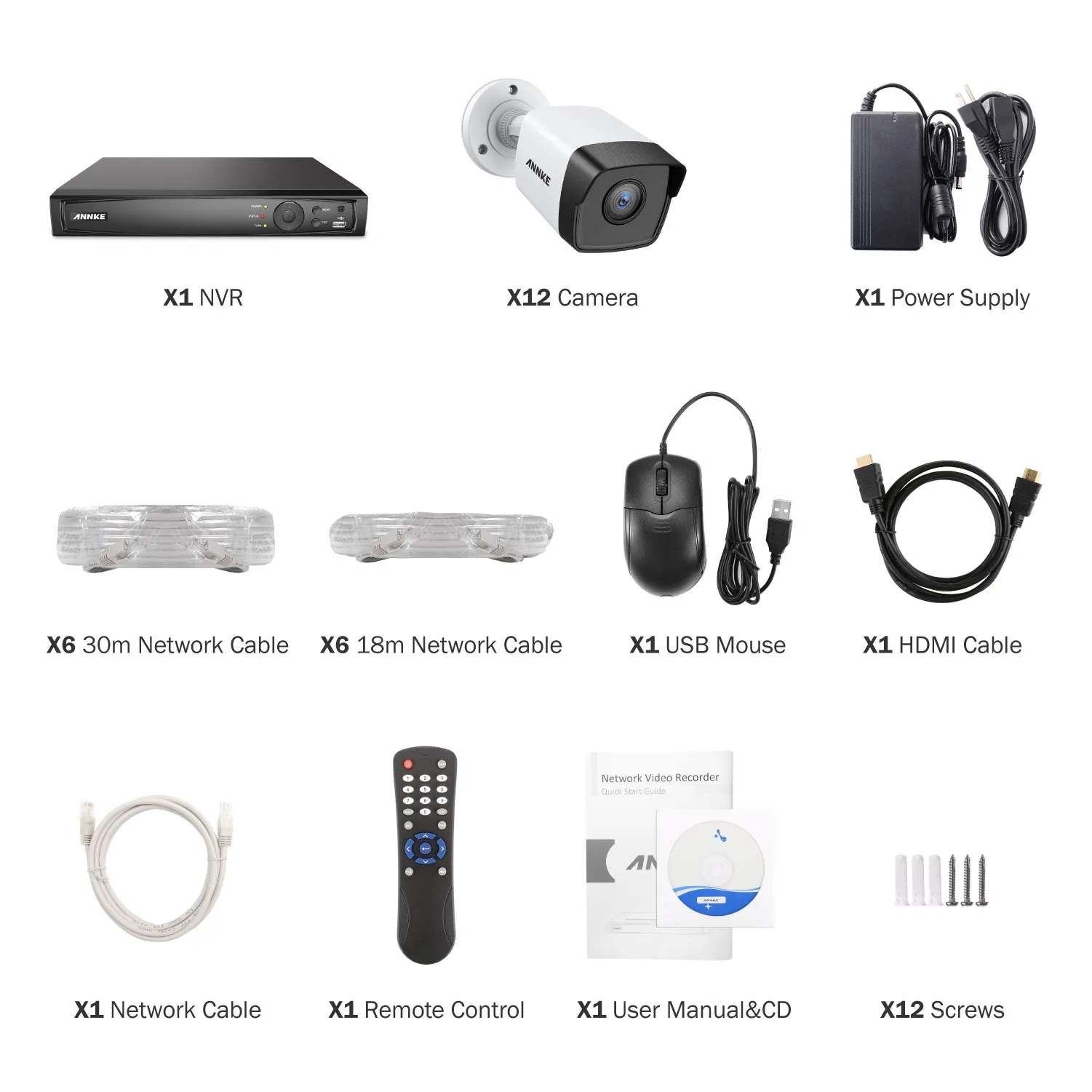 ANNKE 16CH HD 5MP POE сетевой видеорегистратор безопасности Системы 8MP H.265+ NVR, украшенное мозаикой из драгоценных камней, 12X5 Мп возможностью погружения на глубину до 30 м Цвет Ночное видение Водонепроницаемый WI-FI IP Камера