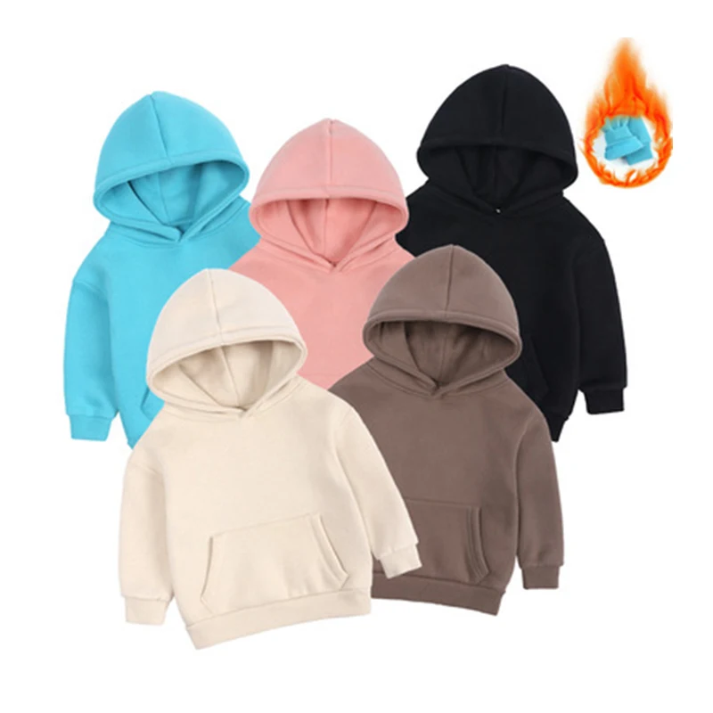 

Модная детская одежда, весна-осень 2022, одежда для мальчиков и девочек, толстовки с капюшоном, Детские однотонные толстовки, свитер, топы для 6...